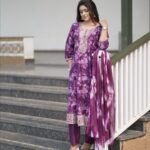 Royal Orchid Embroidered Kurta Set