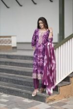 Royal Orchid Embroidered Kurta Set