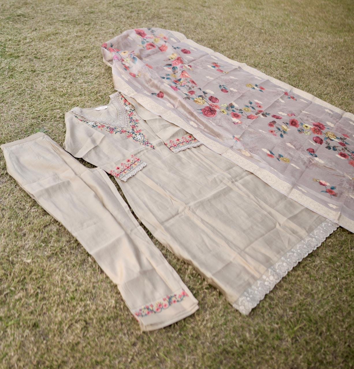 WhatsApp Image 2026-01-19 at 12.04.48 PM Ivory Garden Embroidered Kurta Set - Image 1