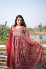 Crimson Charm Anarkali Kurta Set - Image 2