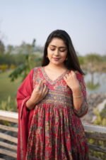 Crimson Charm Anarkali Kurta Set - Image 6
