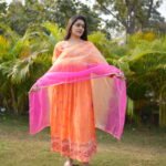 Sunlit Bloom Mulcotton Anarkali Set