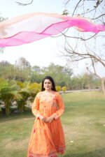 Sunlit Bloom Mulcotton Anarkali Set - Image 4