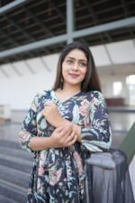 Black Pure Cotton 60×60 Anarkali Set with Kota Doriya Dupatta