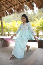 Pure Mul Cotton 100% Hand-Embroidered Alia Pattern Suit - Image 6