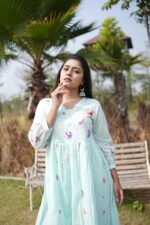 Pure Mul Cotton 100% Hand-Embroidered Alia Pattern Suit - Image 5