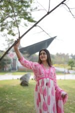 Blush Paisley Pure Cotton 100% Alia Pattern Suit with Dupatta - Image 6